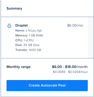 Create autoscale pool